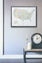 Load image into Gallery viewer, US State Flower Map Art Print
