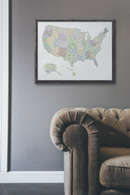 Load image into Gallery viewer, US State Flower Map Art Print