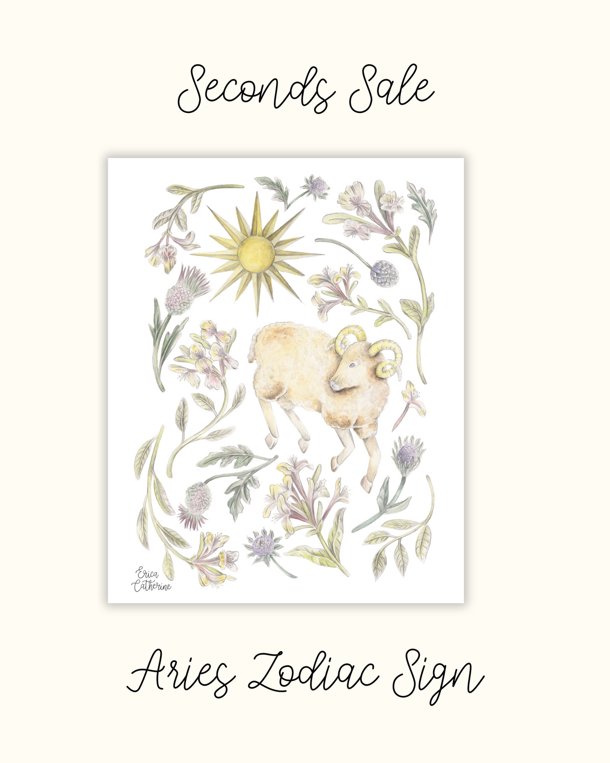 Aries Zodiac Sign - Seconds Sale