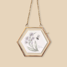 Load image into Gallery viewer, Aster and Bee Tiny Original Artwork Framed