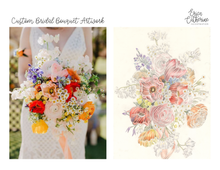 Load image into Gallery viewer, Bridal Bouquet Custom Artwork - Deposit