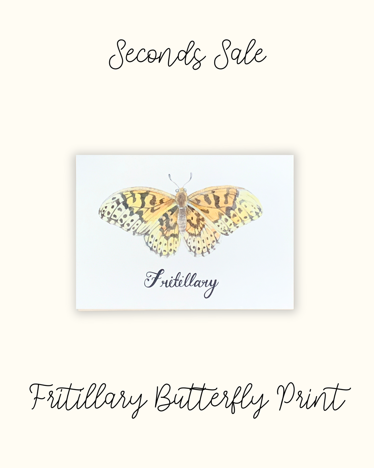 Fritillary Butterfly 5x7" Print - Seconds Sale