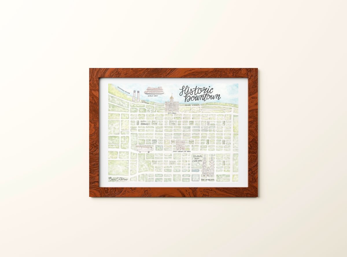 Historic Downtown Savannah Map