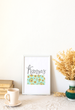 Load image into Gallery viewer, Kansas State Map Art Print