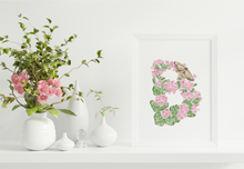 Load image into Gallery viewer, Letter B Floral Initial Art Print