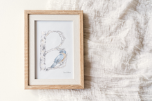 Load image into Gallery viewer, Letter B Woodland Alphabet Fine Art Print