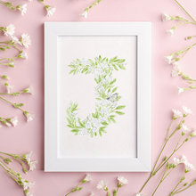 Load image into Gallery viewer, Letter J Initial Art Print