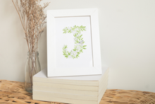 Load image into Gallery viewer, Letter J Initial Art Print