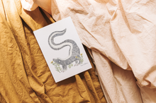 Load image into Gallery viewer, Letter S Woodland Alphabet Fine Art Print