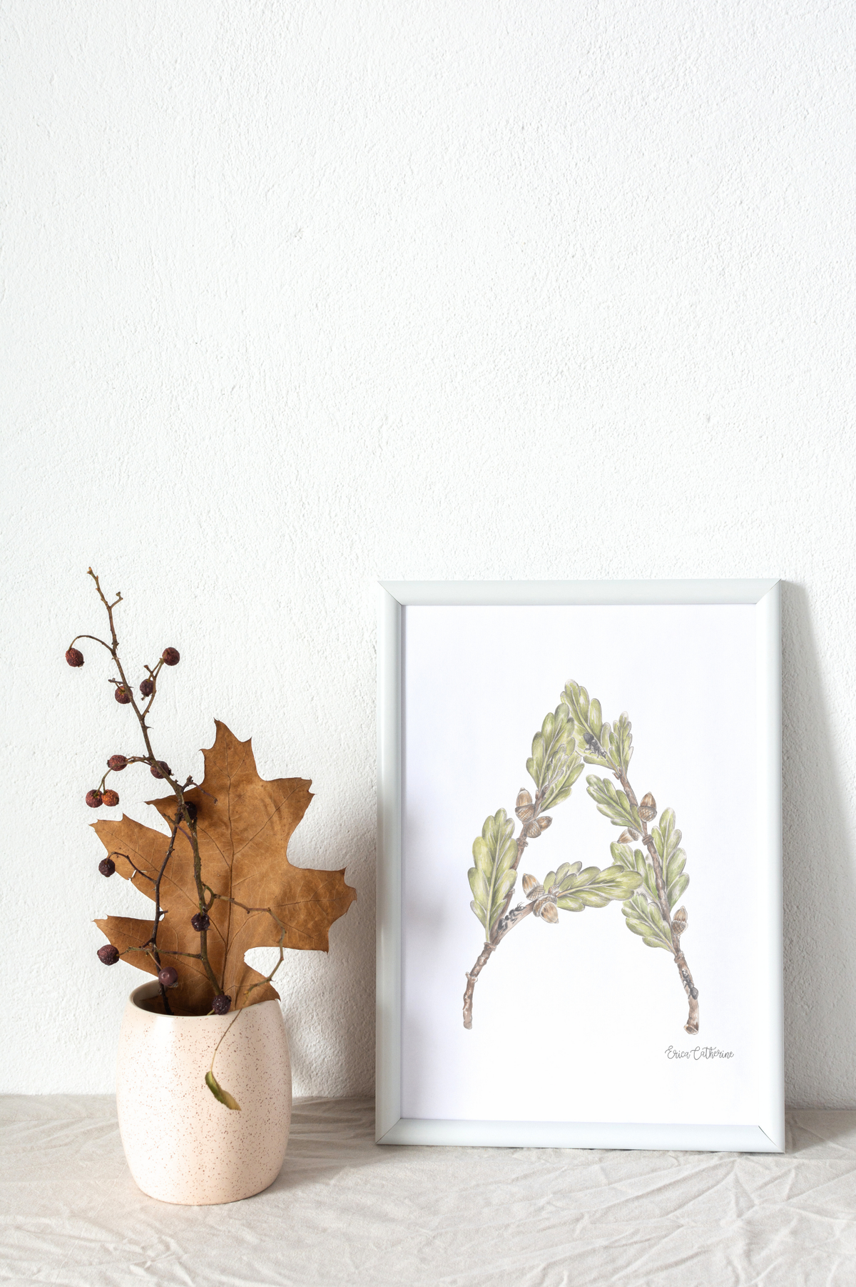 Letter A Woodland Alphabet Fine Art Print