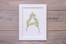 Load image into Gallery viewer, Letter A Woodland Alphabet Fine Art Print