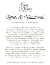 Load image into Gallery viewer, Letter B Woodland Alphabet Fine Art Print