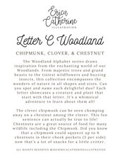 Load image into Gallery viewer, Letter C Woodland Alphabet Fine Art Print
