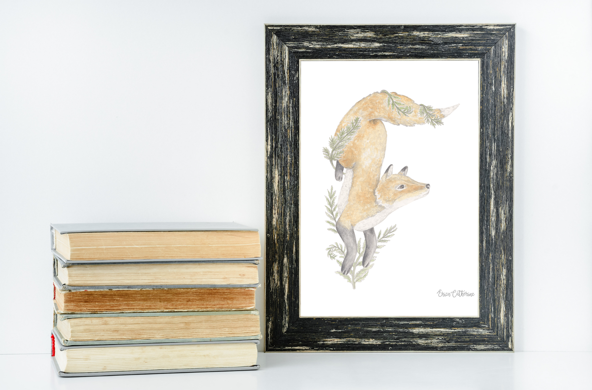 Letter F Woodland Alphabet Fine Art Print