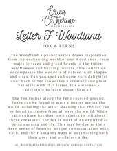 Load image into Gallery viewer, Letter F Woodland Alphabet Fine Art Print