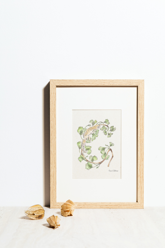 Letter G Woodland Alphabet Fine Art Print