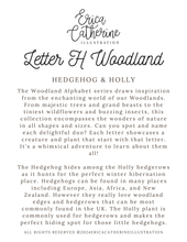Load image into Gallery viewer, Letter H Woodland Fine Art Print