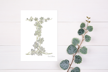 Load image into Gallery viewer, Letter I Woodland Alphabet Fine Art Print