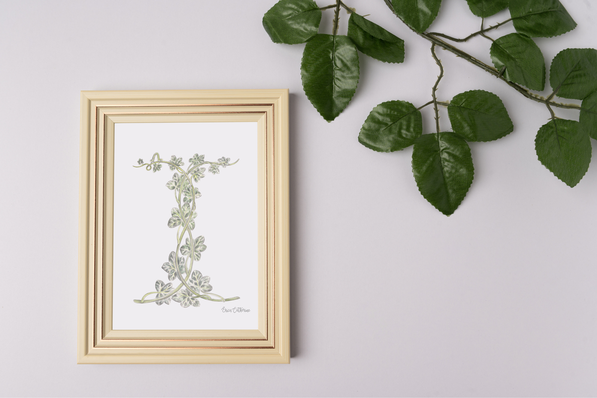 Letter I Woodland Alphabet Fine Art Print