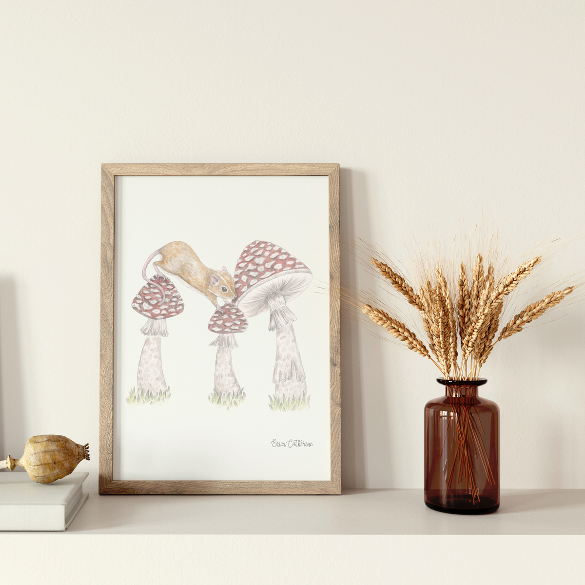 Letter M Woodland Alphabet Fine Art Print