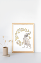 Load image into Gallery viewer, Letter Q Woodland Alphabet Fine Art Print