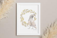 Load image into Gallery viewer, Letter Q Woodland Alphabet Fine Art Print