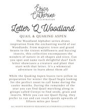 Load image into Gallery viewer, Letter Q Woodland Alphabet Fine Art Print