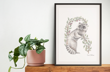 Load image into Gallery viewer, Letter R Woodland Alphabet Fine Art Print