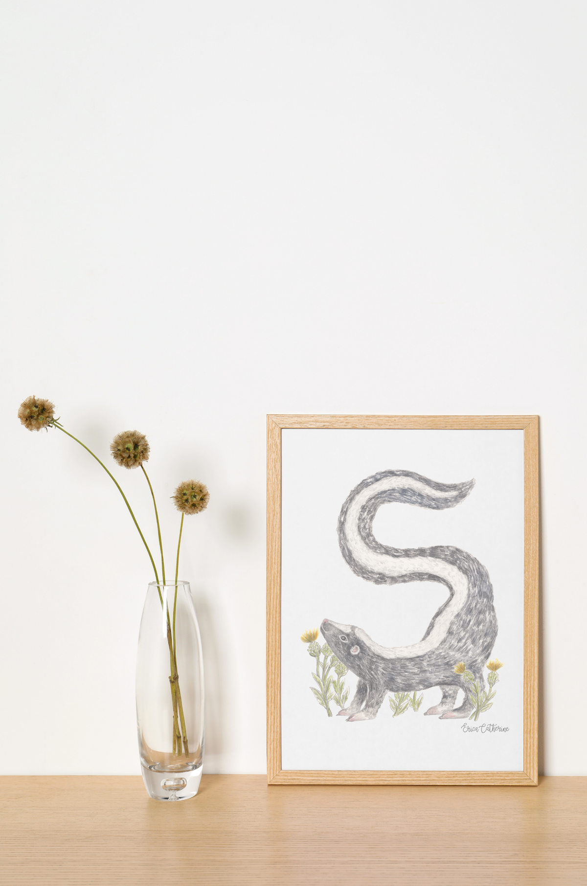 Letter S Woodland Alphabet Fine Art Print