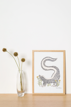 Load image into Gallery viewer, Letter S Woodland Alphabet Fine Art Print