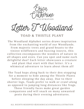 Load image into Gallery viewer, Letter T Woodland Alphabet Fine Art Print