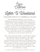 Load image into Gallery viewer, Letter U Woodland Alphabet Fine Art Print