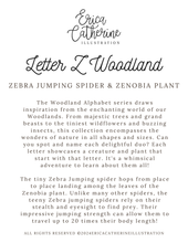 Load image into Gallery viewer, Letter Z Woodland Alphabet Fine Art Print