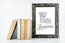Load image into Gallery viewer, Louisiana State Map Art Print