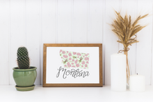 Load image into Gallery viewer, Montana State Map Art Print