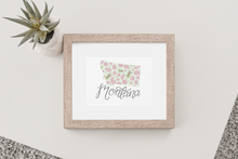 Load image into Gallery viewer, Montana State Map Art Print