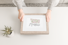 Load image into Gallery viewer, Montana State Map Art Print