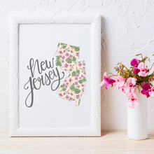 Load image into Gallery viewer, New Jersey State Map Art Print