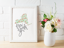 Load image into Gallery viewer, New York State Map Art Print