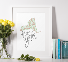 Load image into Gallery viewer, New York State Map Art Print