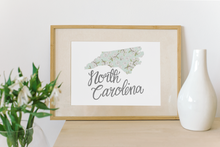 Load image into Gallery viewer, North Carolina State Map Art Print