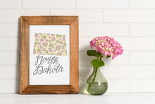 Load image into Gallery viewer, North Dakota State Map Art Print