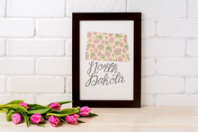 Load image into Gallery viewer, North Dakota State Map Art Print