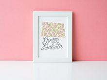 Load image into Gallery viewer, North Dakota State Map Art Print