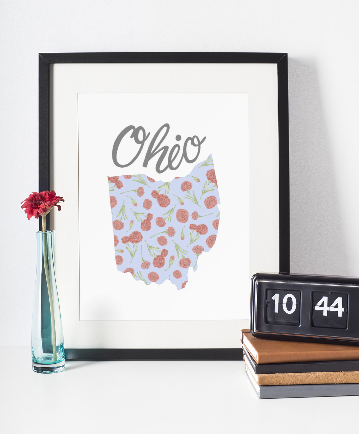 Ohio State Map Art Print