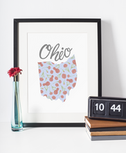Load image into Gallery viewer, Ohio State Map Art Print