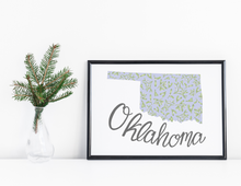 Load image into Gallery viewer, Oklahoma State Map Art Print