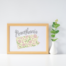 Load image into Gallery viewer, Pennsylvania State Map Art Print