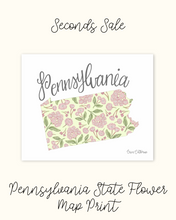 Load image into Gallery viewer, Pennsylvania State Flower Map - Seconds Sale