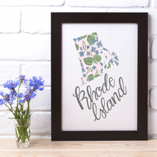 Load image into Gallery viewer, Rhode Island State Map Art Print